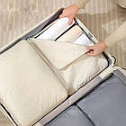 Складна дорожня сумка для подорожей 12х30х40см, Бежева / Сумка для зберігання речей / Сумка ручна поклажа, фото 7