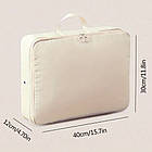 Складна дорожня сумка для подорожей 12х30х40см, Бежева / Сумка для зберігання речей / Сумка ручна поклажа, фото 10