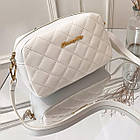 Жіноча сумка через плече, 20x12x6 см, Біла / Сумочка жіноча / Маленька сумка / Міні сумка, фото 2