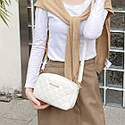 Жіноча сумка через плече, 20x12x6 см, Біла / Сумочка жіноча / Маленька сумка / Міні сумка, фото 6