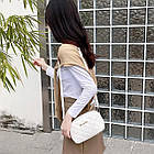 Жіноча сумка через плече, 20x12x6 см, Біла / Сумочка жіноча / Маленька сумка / Міні сумка, фото 7