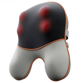 Електричний масажер для попереку 3 режими, з USB, 2200мАч / Масажер для шиї / Масажна подушка