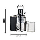 Електрична соковижималка 4в1, 800Вт, SK-4009 / Соковижималка відцентрова / Електросоковижималка для дому, фото 8