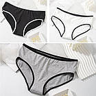 Набір жіночих трусів, розмір М, 3 шт / Жіночі труси сліпи / Комплект жіночих трусів / Бавовняні труси, фото 2
