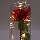 Троянда в колбі з деревом і підсвічуванням 22х8,5см, від USB, A-6, Червона / Нічник вічна троянда / Квітка в колбі, фото 7