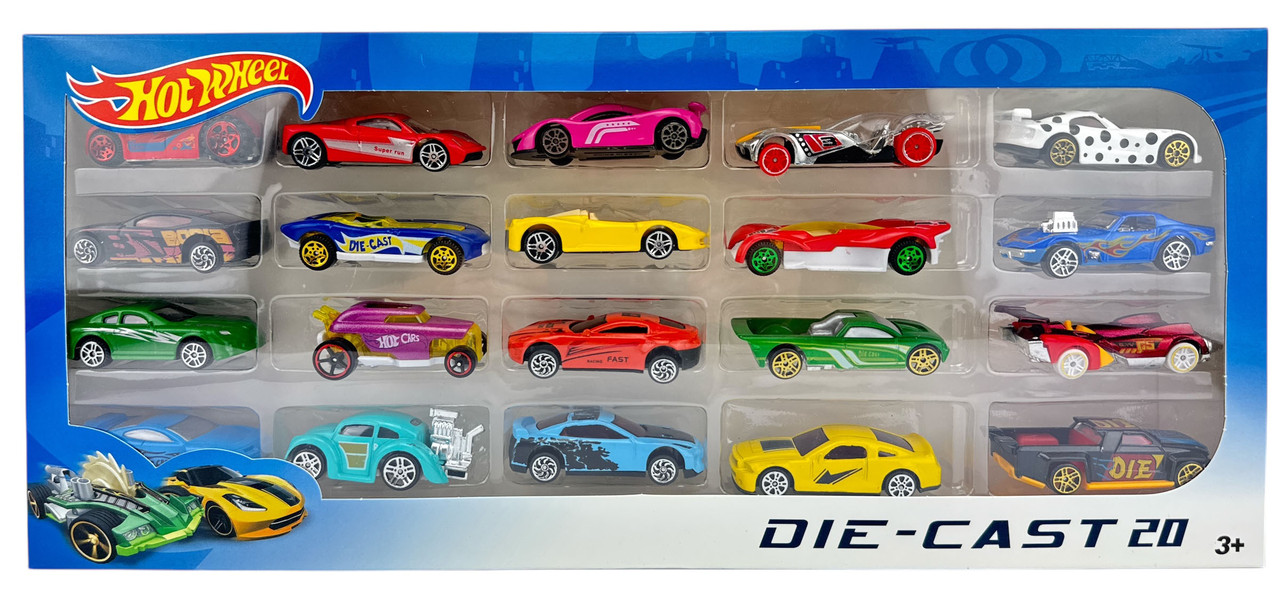 Ігровий набір машинок Великий Хотвіллс DIE-CAST 20шт 789-20