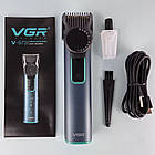 Машинка для стрижки волосся з регулюванням довжини, з USB, VGR V-973 / Чоловічий тример / Тример для бороди, фото 10