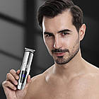 Акумуляторна машинка для стрижки волосся, з USB, VGR V-072 / Чоловічий тример для стрижки / Тример для бороди, фото 5