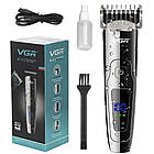Акумуляторна машинка для стрижки волосся, з USB, VGR V-072 / Чоловічий тример для стрижки / Тример для бороди, фото 10