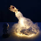 Світлодіодний нічник Астронавт на ракеті 21см, від USB, Flying Astronaut / Дитячий нічник космонавт, фото 2