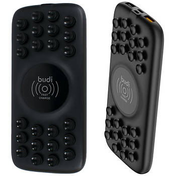 Повербанк 10000mAh, з бездротовою зарядкою, 2хUSB, Budi PB099B / Powerbank для телефону / Зовнішній акумулятор