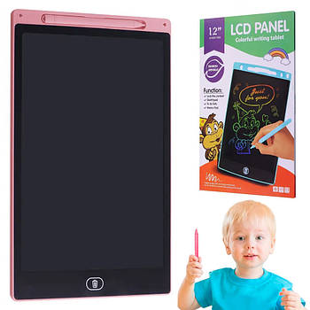 Дитячий графічний планшет для малювання, Рожевий / Планшет зі стилусом для малювання / LCD планшет