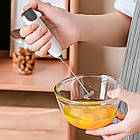 Електричний капучинатор для молока, на батарейках, Milk Frother, Білий / Спінювач для молока і вершків, фото 7