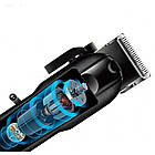 Акумуляторна машинка для стрижки волосся, 4 насадки, Geemy GM-8040 / Бездротовий тример для стрижки, фото 7