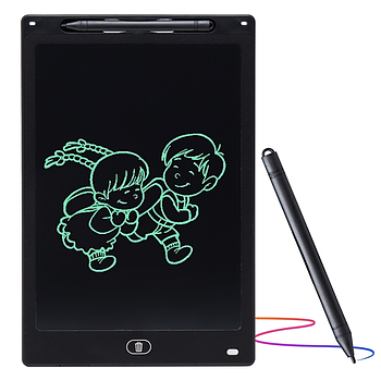LCD планшет для малювання 12" зі стілусом, Writing Tablet, Чорний / Графічний планшет для малювання