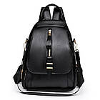 Жіночий рюкзак з екошкіри 29х23х14см, Чорний / Сумка-рюкзак / Маленький рюкзак / Міський рюкзак, фото 5