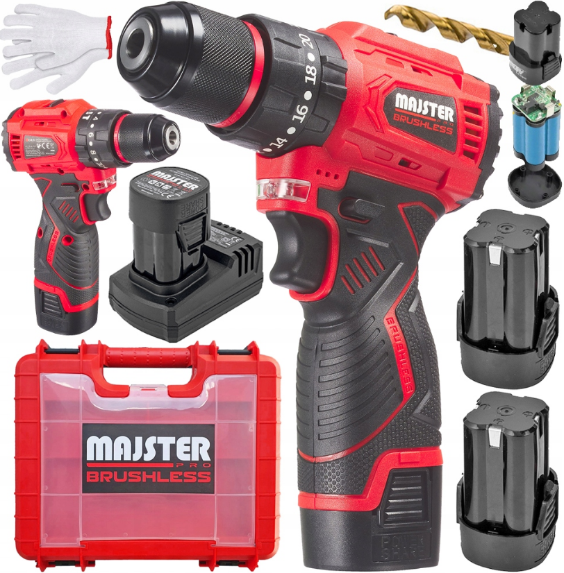 УЦІНКА! Акумуляторний шурупокрут Majster Polska 20В + 2 акумулятори 1,5А·год (Польща), фото 1