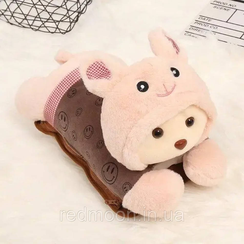 Електрична грілка для рук від мережі, "Зайчик", Бежевий / Електрогрілка для рук / Грілка муфта для рук, фото 1