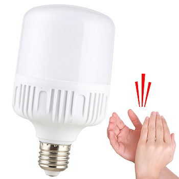 Світлодіодна лампочка з датчиком звуку 9Вт в патрон Е27 / LED лампочка, що реагує на звук