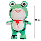 М'яка іграшка обіймашка "Жаба" 45см / Плюшева іграшка подушка / Плюшева жабка / Плюшева жаба, фото 10