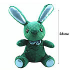 М'яка іграшка "Зайчик LV" 38см, Зелений / Дитяча плюшева іграшка / Плюшевий зайчик / Іграшка зайка, фото 8