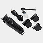 Машинка для стрижки волосся та бороди, 3 насадки, від USB, AT-118 / Акумуляторна машинка для стрижки, фото 8