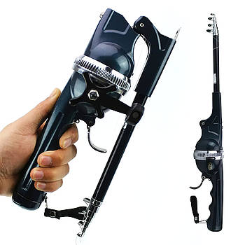 Складна вудка спінінг AD-2273 / Телескопічна вудка / Вудка для риболовлі / Міні спінінг