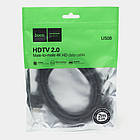 Кабель HDMI, 1м, Hoco US08 / HDMI кабель для телевізора / HDMI провід для монітора / Шнур HDMI to HDMI, фото 8