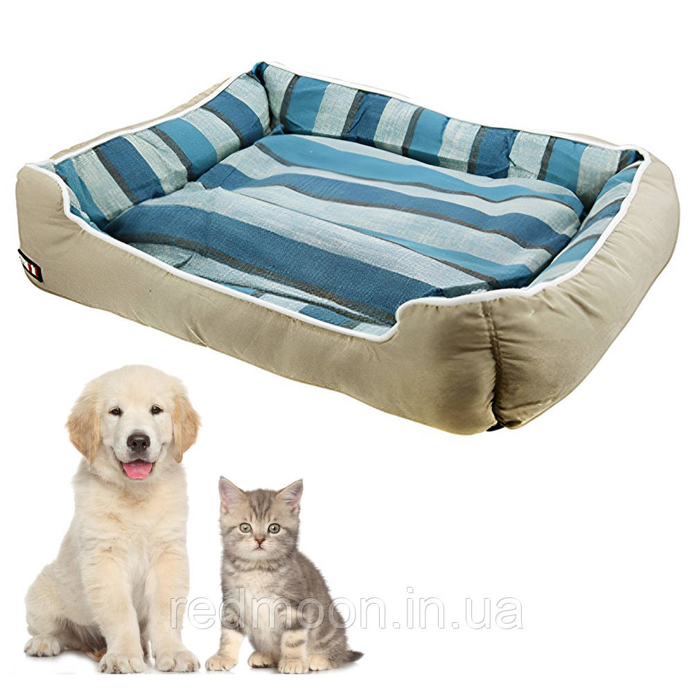 Лежанка для собак та котів 35×30 см / Лежак для котів / Спальне місце для собаки / М'яка лежанка для кота, фото 1