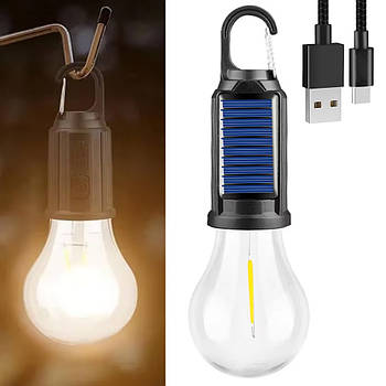 Акумуляторна лампочка на сонячній батареї з USB зарядкою, Форма Рандом / Підвісна лампочка для кемпінгу