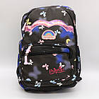 Шкільний рюкзак для дівчинки 43х20х31см, Веселка, Чорний / Рюкзак для школи / Портфель для школи / Рюкзак шкільний, фото 2
