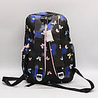 Шкільний рюкзак для дівчинки 43х20х31см, Веселка, Чорний / Рюкзак для школи / Портфель для школи / Рюкзак шкільний, фото 3