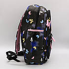 Шкільний рюкзак для дівчинки 43х20х31см, Веселка, Чорний / Рюкзак для школи / Портфель для школи / Рюкзак шкільний, фото 4