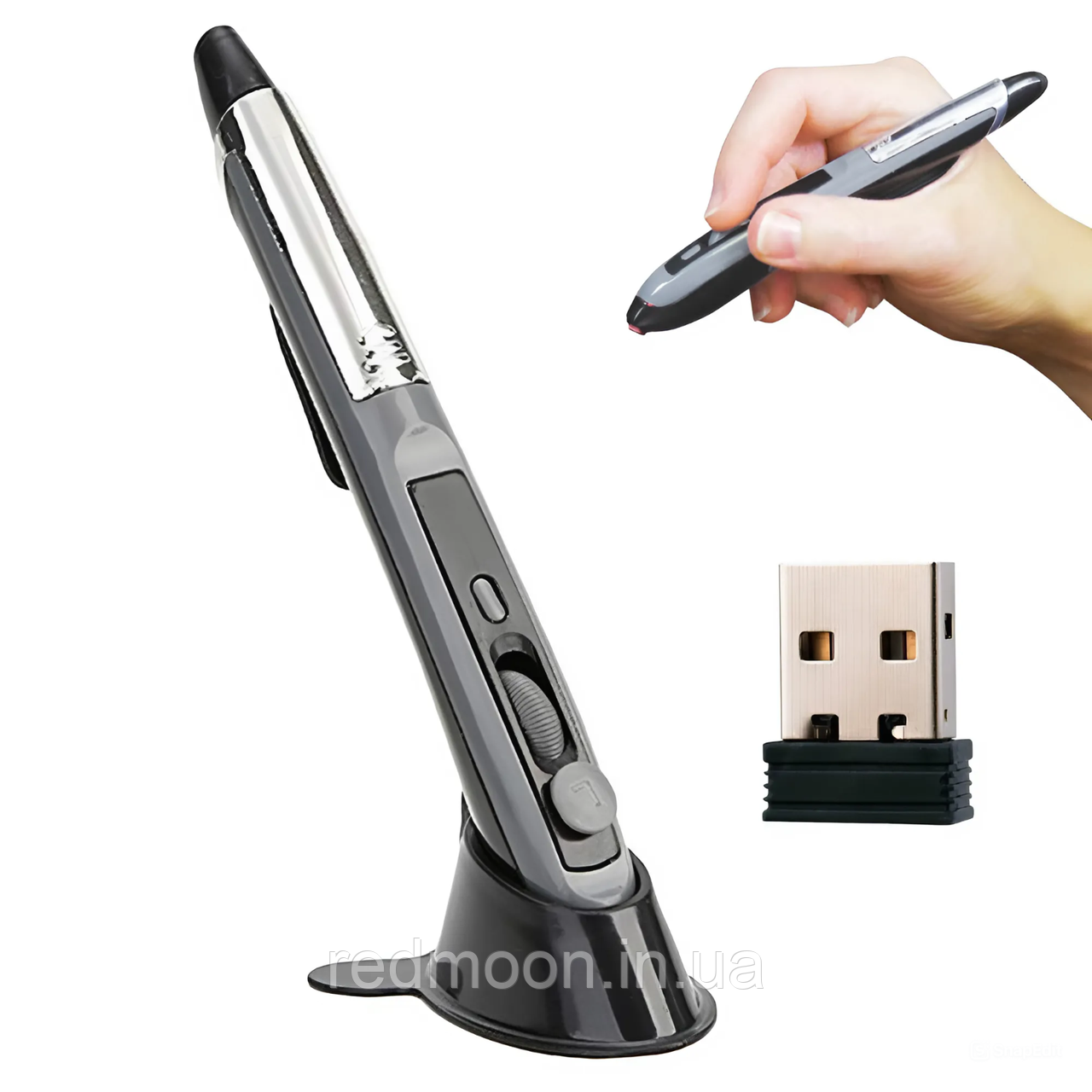 Пульт мишка від батарейки, USB, POCKET WIRELESS MOUSE / Ручка-мишка для малювання / Мишка стилус для ПК