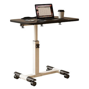 Комп'ютерний стіл на колесах приставний (65×55×40см) / Стіл для ноутбука / Столик надліжковий