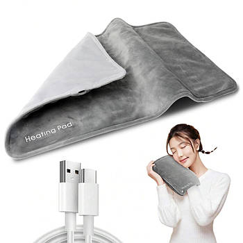 Електрична грілка від USB, 50x30 см / Електрогрілка для рук / Килимок з підігрівом / Універсальна грілка