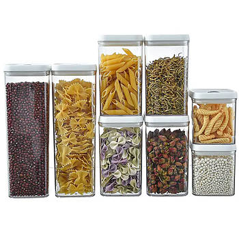 Набір контейнерів для зберігання сипучих продуктів, 8 шт / Ємності для сипучих / Контейнери для круп