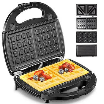 Сендвічниця 4в1 зі змінними формами, 2400Вт, BT-2689 / Мультипекар / Бутербродниця / Вафельниця електрична