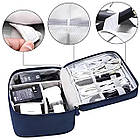 Сумка-органайзер для зберігання проводів (23х18х10 см) Travel Digital Pouch / Сумка для телефонних кабелів, фото 6