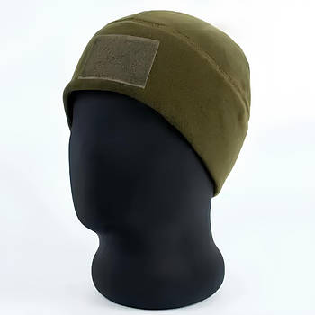 Чоловіча шапка флісова з нашивкою-липучкою (S-XL), Paskat / Шапка тактична / Зимова шапка