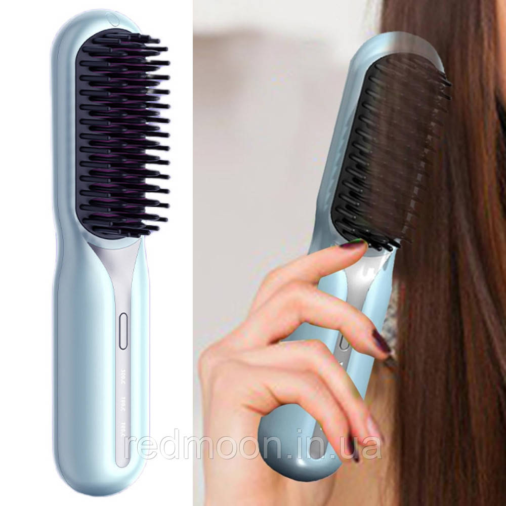 Гребінець випрямляч для волосся від USB, MAG-789 / Утюжок для волосся / Гребінець для випрямлення волосся, фото 1
