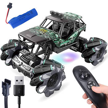 Машинка-всюдихід на радіокеруванні, з підсвічуванням, від USB, Чорна / Радіокерований джип / Машинка на пульті