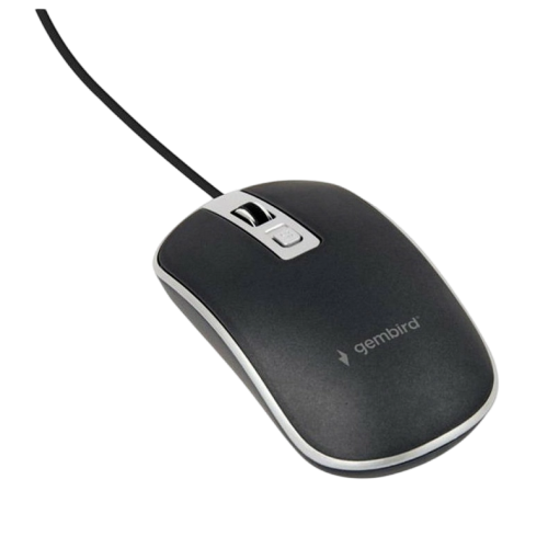 Миша Gembird MUS-4B-06-BS Black/Silver