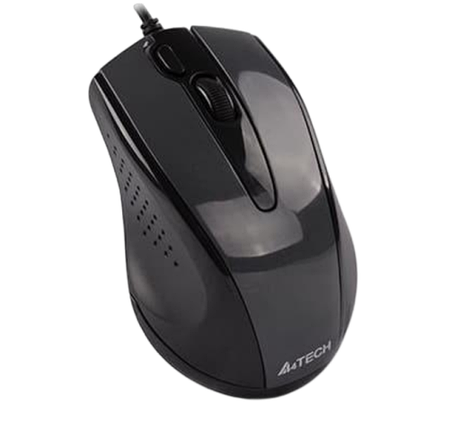 Миша A4Tech N-500F-1 V-Track Glossy Grey, фото 1