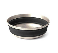 Миска складна Sea to Summit Detour Stainless Steel Collapsible Bowl, Beluga Black, M (STS ACK039011-050101)