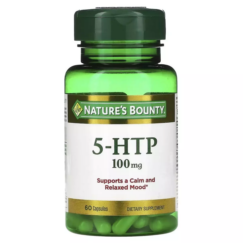 5-HTP (Гідрокситриптофан), 100 мг, Nature's Bounty, 60 капсул