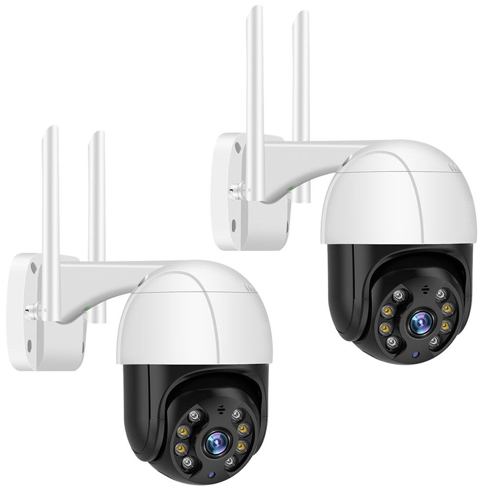 Комплект 2шт Вулична Wi-Fi камера відеоспостереження PTZ Outdoor Camera 3MP / Камера з датчиком руху, фото 1