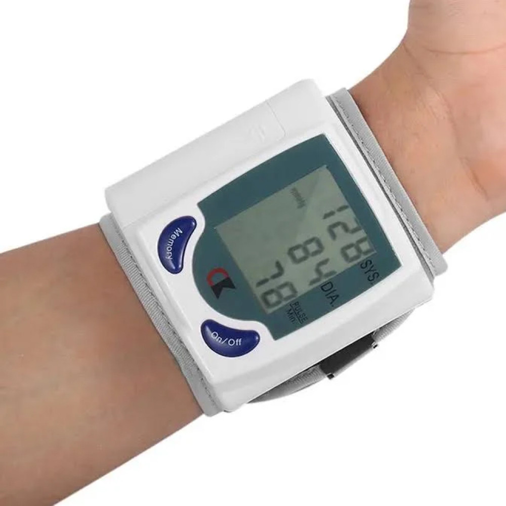 Автоматичний тонометр на зап'ястя Blood Pressure Monitor V622HBLI / Апарат для вимірювання тиску та пульсу