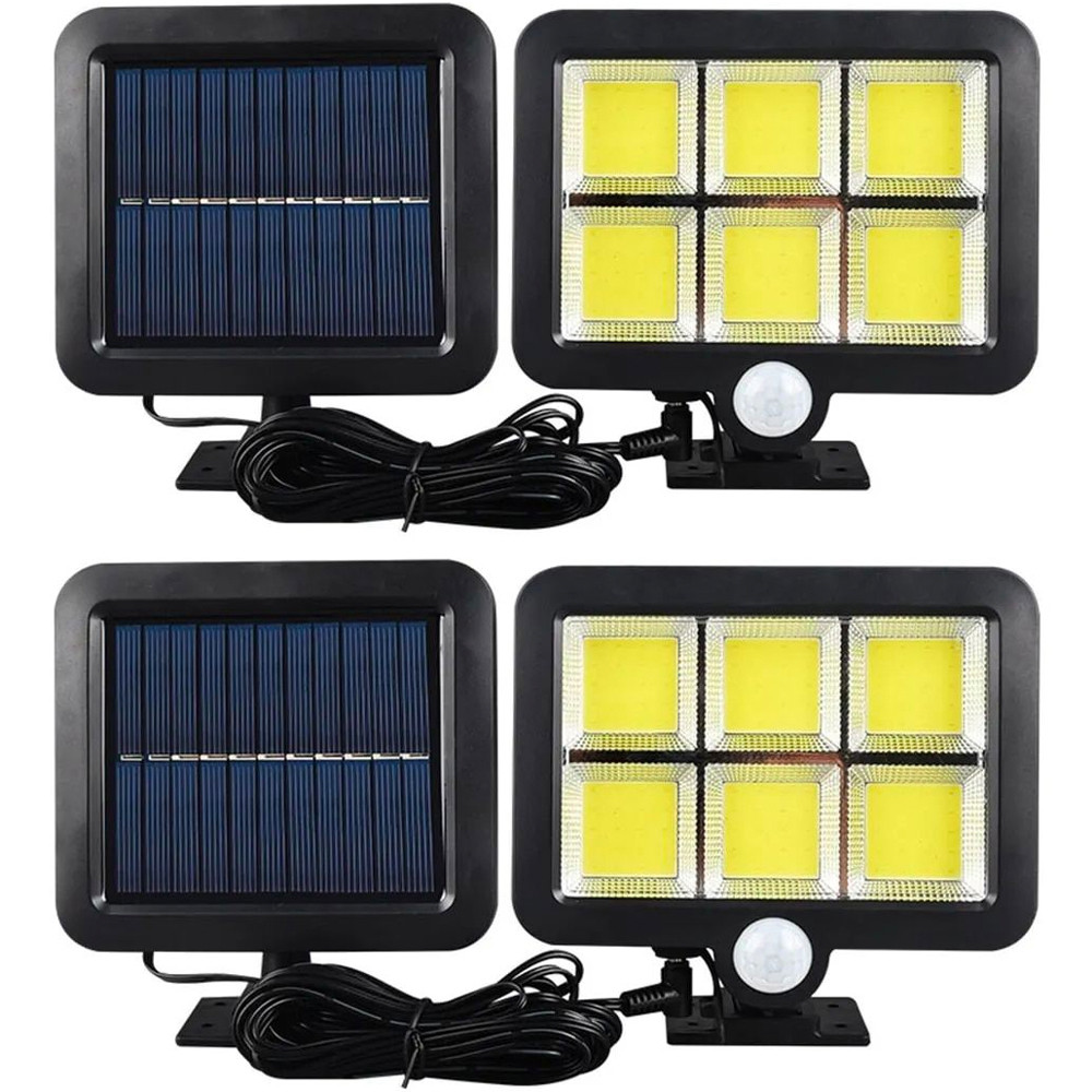 Набір із 2 Вуличних ліхтарів на сонячній батареї + пульт, BK-128-6COB / Ліхтар на стовп, фото 1