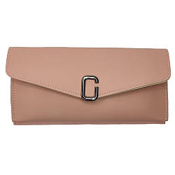 Гаманець жіночий з екошкіри, Рожевий / Гаманець в класичному стилі / Жіночий портмоне